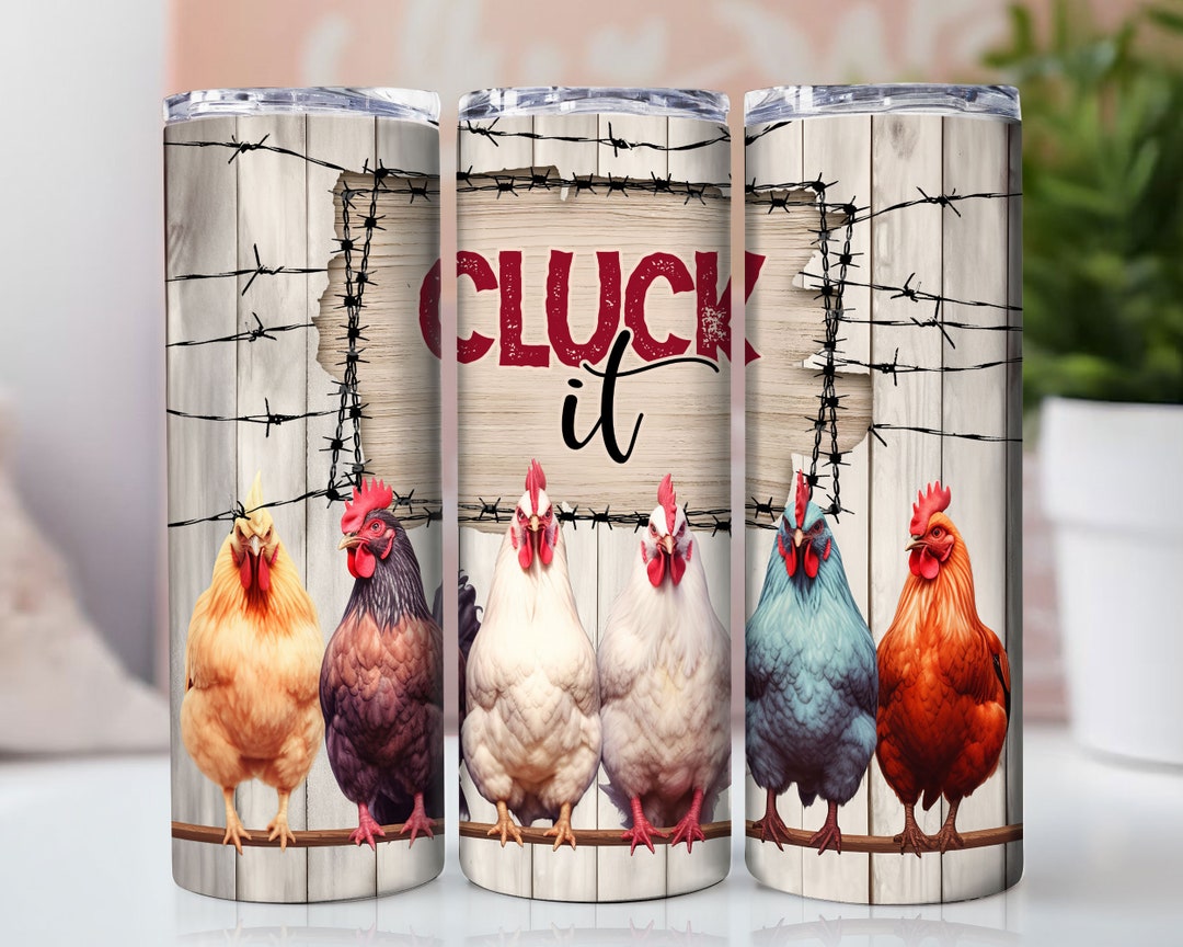 Farm Chickens 20 Oz Skinny Tumbler Sublimation Design Digital Download ...