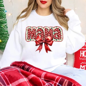 Christmas Mama Coquette Png, Mama Claus png, Christmas Tree Cake png, Christmas coquette bow png, Doodles Xmas, Candy Cane Santa Hot Cocoa
