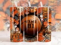 20oz Skinny Tumbler Basketball, Sublimation Designs PNG File Digital Download Basketball Tumbler PNG 300 DPI Custom Name Tumbler Design product logo