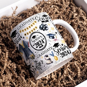 Graduate Class of 2024 Mug Wrap, 11oz, 15oz Mug Wrap Template, Afstudeercadeau Mok, 2024 Grad Mok, Afstudeermok Design, afgestudeerde 2024 mok