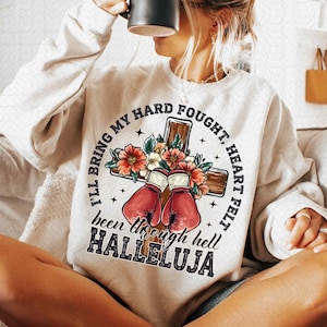 Christian PNG, Retro Sublimation Design Download, Trendy Shirt Design, Hard Fought Hallelujah png, Bible Verse Png