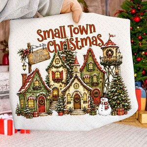 Codice postale personalizzato per Natale in una piccola città PNG: Natale retrò PNG, design per le vacanze di Natale, Natale di tendenza (download digitale)