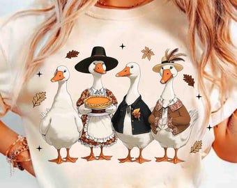 Just a Thankful Goose Png, Funny Goose Fall Png, Thankful Silly Goose, friendsgiving png, Family Turkey day, Thanksgiving Shirts Png