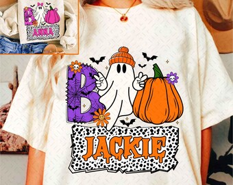 Personalisierter Kindername Halloween Png, niedlicher Halloween Png für Kinder, Halloween Boo Png, Junge Mädchen Halloween Png, benutzerdefinierte Kinder Name Png