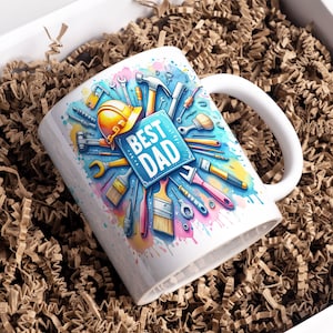 Best Dad Ever Mug Wrap, Dad 11oz Mug Template, Dad 11oz Mug Png, Fathers Day Mug Sublimation Design, Mechanic Dad Mug Wrap, Dad Mug Wrap