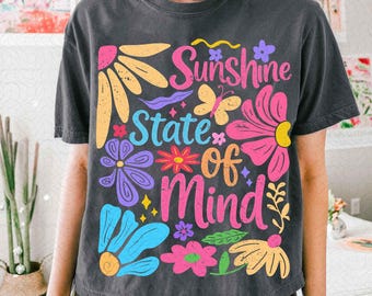 Sonnenschein Zustand PNG, Strand PNG Design Retro Blumen Sommer Sublimation, beliebte trendige Sommer, Sonnenschein Png, Adrette Sommer Design Png