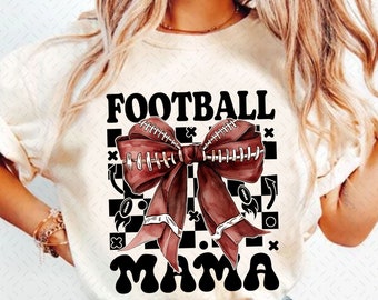 Coquette Football Mama Png, Football Coquette Bow Png, Football Mom, Game Day, Fall Football, Football Season Png, Sports Png, Checkered Png