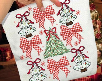 Coquette christmas png, Retro christmas png, Tis The Season png,Preppy Christmas Png, Checkered Red Plaid Png, Christmas Tree , Faux Glitter