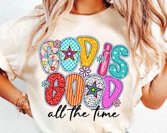 God is de hele tijd goed png Preppy png, christelijke vrouwen png, preppy Everyday Christian png, Jezussublimatie, geruit