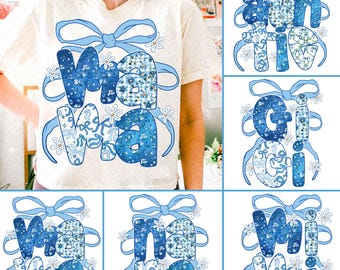 Bundle Mama Nana Gigi Floral Png, Preppy Mama Png, Mama Flower Png, Retro Mama Png, Mothers day png, Gift for mama png, Hand Drawn