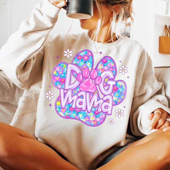 Dog Mama Png, Preppy Dog Mom Flower Png, Mama Png, Mom Life Png, Dog Coquette Png, Dog Mama Shirt Png, Dog Gifts, Gift for mother, Glitter
