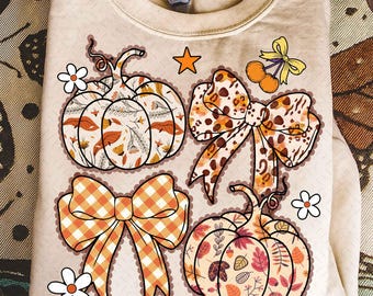 Floral Pumpkin png, Floral Coquette png, Fall Pumpkin png, Autumn png, Fall Girly png, Fall Sublimation, Tis the season, Pumpkin png