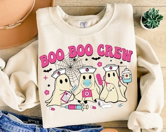 Boo Boo Crew Png, Halloween Nurse Png, Halloween Png,Nurse Halloween Png,Retro Nurse Png,Ghost Nurse Png,Nurse Shirt Sublimation,Cute Ghost