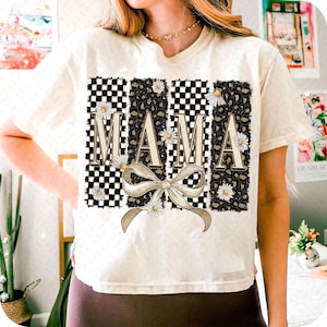 Retro checkered mama png, mama png, mama coquette png, mothers day png, Distressed Checker mama png, Preppy Mama png, cool mom Shirt Design