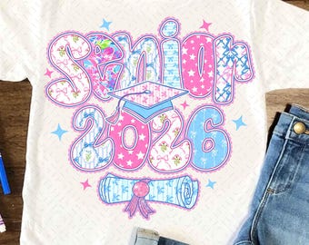プレッピー シニア コケット 2026 PNG、プレッピー クラス オブ 2026 PNG、フローラル シニア PNG、フローラル PNG、卒業式 PNG、シニア 2026 シャツ PNG