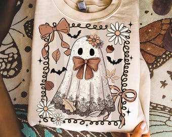 Lace Halloween Ghost Coquette Png, Boo Ghost Witch Bat, Halloween PNG, Halloween Shirt Png, Ghost Png, Floral Boo Halloween Sublimation