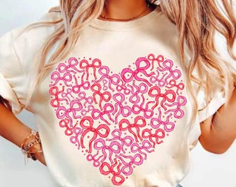 Bow Heart png, Coquette Valentine's Day png, Bow png, Heart png, Coquette png, Valentines Day png, Cute Valentine's Design, Digital PNG File