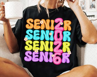 Retro Senior 2026 Png, Trendy Senior Shirt Design, Class of 2026 Png, Senior Mom Png, Graduation High School Sublimation Digital Download