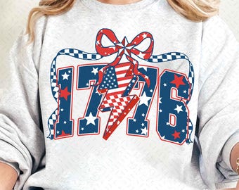 Retro 1776 Png, America 4th of July Png, Memorial Day PNG, Girly USA Png, Independence Day png, Vintage America Png, Coquette Checkered png