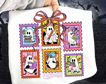 Lehrer Halloween Kokette Png, Geist Lehrer Kürbis Png, Herbst Lehrer Shirt Png, Herbst Kürbis, Retro Halloween Lehrer Bogen Bleistift Png