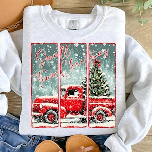 Small Town Christmas Retro PNG Red Truck Christmas Tree Vintage Christmas Png Cute Christmas Jumper Merry Christmas Coquette Xmas ORIGINAL