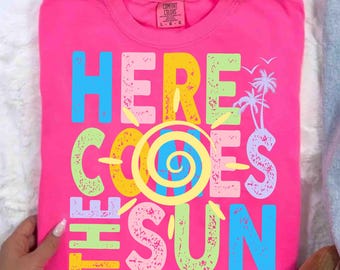 Here Comes The Sun Png, Summer Vibes Png, Beach Life Bundle PNG, Sweet Summer Time PNG, Neon Trendy Summer Vibes, Distressed Beach PNG Salty