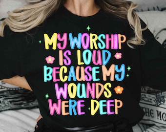 Jezus png-bestand My Worship Is Loud png, preppy christelijke vrouwenontwerp, sublimatie van bijbelvers, citaat van Jezus png, op geloof gebaseerd christelijk png