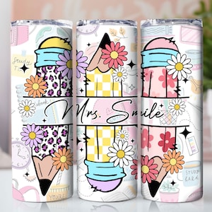 Lehrer Leben Tumbler Wrap Nahtlose Sublimation Lehrer Wertschätzung Design PNG, 20 oz Skinny Tumbler Wrap Lehrer Tumbler PNG Download