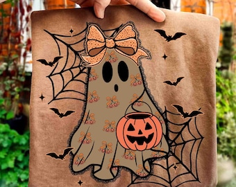 Lace Ghost Coquette PNG, Ghost Halloween Png, Girly Ghost Lacey Ghost Png, Spooky Season Png, Halloween Shirt Png, Spooky Sublimation
