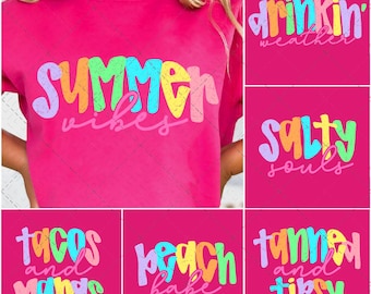 Sunshine Png, Beach Life Png Bundle, Sweet Summer Time PNG, Neon Trendy Summer Vibes, Distressed Beach PNG, Lake Pool River Png, Salty Png