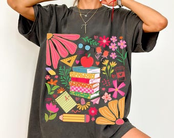 Boho Floral Teacher Png, Last Day of School Png, Preppy Teacher Appreciation Gift, Teacher Wildflowers Png, Retro Teacher Life Sublimation
