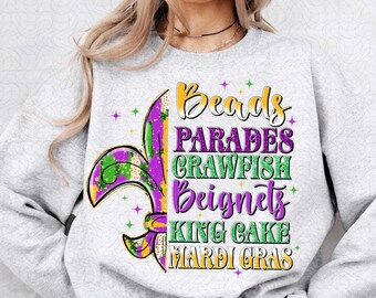 Glitter Mardi Gras png, Mardi Gras Vibes png, Fleur de Lis png, Fat Tuesday png, Mardi Gras Coquette png, King Cake png, Louisiana png