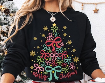 Coquette Bow Christmas Tree SVG, PNG, Merry Christmas, Christmas Tree, Girly Christmas, Coquette Christmas, Trendy Christmas