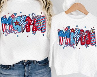 Retro America Mama Png, 4th of July Png, Mama Png, Memorial Day PNG, Girly USA Png, Independence Day png, Patriotic png, Mother's Day Gift