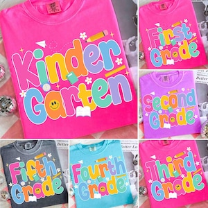 Back to School Bundle PNG, Preppy Teacher First Day of School Shirt Design, Colorful Coquette Sublimation, Pre-k 1st/2nd/3rd/4th Grade