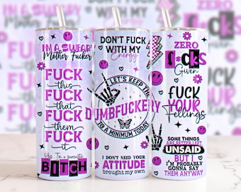 Sarkastischer Becher, 20 Unzen dünner Becher Sublimation Designs Becher PNG-Datei digitaler Download, sarkastische Zitate, lustige Becher