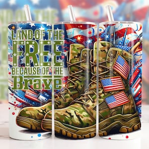 Veteran Memorial Day Tumbler Wrap 20oz Skinny Tumbler Sublimation Design, 4th of July Tumbler Wrap, American Flag Tumbler PNG