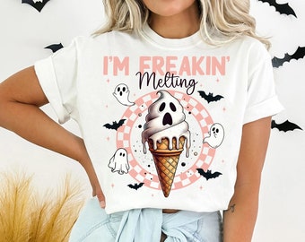 Estoy freakin derritiendo PNG-Sublimación -Diseño de camiseta, png retro, png de calavera, png fantasma, png de verano, png de verano de moda, verano gótico de halloween
