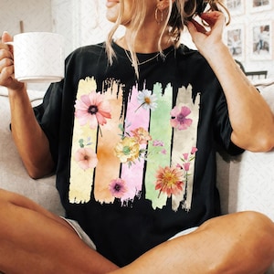 Boho Wildflowers PNG, Floral Brushstroke Png, Spring Floral Png, Retro Summer Png, Mama Flowers Png, Boho Floral Sublimation DTF, Botanical