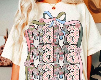 Preppy Mama png, Cute Mama png, Floral Mama png, Mothers day png, Mama png, Mama Shirt Design, Floral Sublimation, Digital Download, png