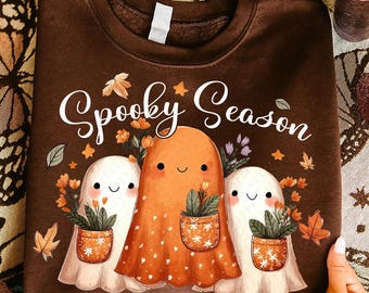 Preppy Floral Ghost Png, Floral Ghost Patchwork png, Fall Pumpkin png, Autumn png, Halloween png, Fall Sublimation, Tis the season png