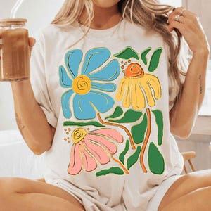 Floral Cottagecore PNG, Boho Wildflowers Png, Spring Flowers Png, Retro Summer Floral Png, Trendy Summer Png, Glitter, Brushstroke Png