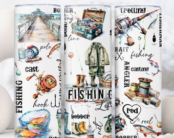Fishing Life 20 oz Skinny Tumbler Sublimation Design Digital Download PNG Instant DIGITAL OnLY, Fisherman Tumbler Design PNG Badas Fish