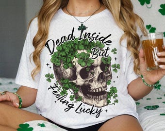 St Patrick squelette png, mort à l'intérieur mais chanceux png, St Patricks Day png, porte-bonheur png, jour irlandais png, joyeuse Saint-Patrick png thumbnail