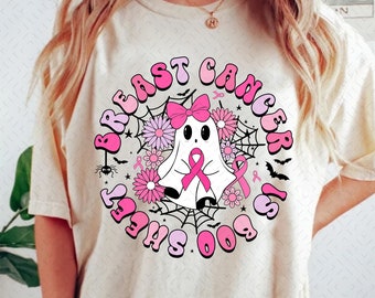 Il cancro al seno è un foglio Boo Png, Png retrò sul cancro al seno, Png sulla consapevolezza del cancro al seno, Png fantasma rosa di Halloween, Sublimazione della camicia di Halloween