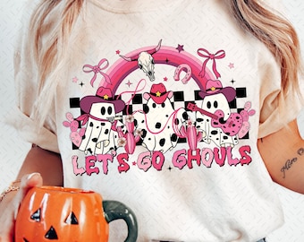 Lets Go Ghouls Png, Upiorny Sezon Png, Różowy Duch Kowboja Png, Halloween, Kokietka Łuk PNG, Howdy Halloween Png, Sarkastyczny Png, Estetyczny Png