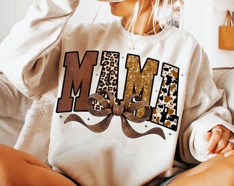 Western Cowgirl Mama png, Howdy Mom Braun Rindsleder Schleife png, Western Mama Schleife png, Gepard Gold Glitter Trendy Mama png