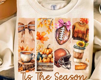 Tis the Season png, coquette herfstpompoen png, bloemen herfst penseelstreek png, ontwerp voetbalshirt herfst, herfstvibes, pompoenkruid png