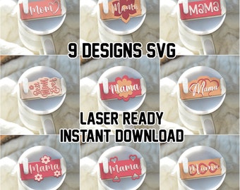 Stanley Topper Svg, Laser Ready Stanley Name Tag, Name Plate Svg, Glowforge Cut File, Name Tag Svg, Mothers Day Gift, Stanley Accessories