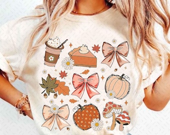 Coquette Fall Pumpkin Png, Fall Vibes Png, Autumn Sublimation png, Pumpkin Season Png, Coquette Bow, Fall Png, Fall Season, Pumpkin Spice